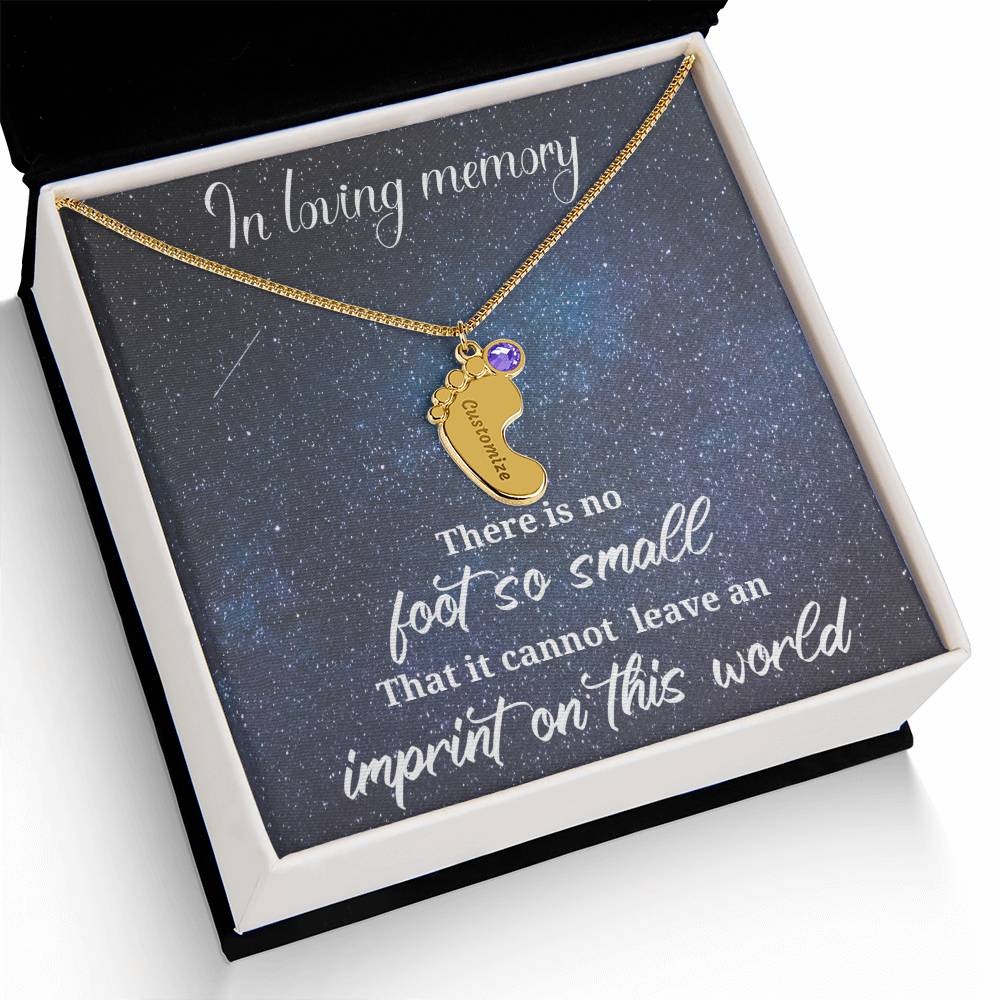 Loss of a child-baby feet Memorial pendant - keep them with you always