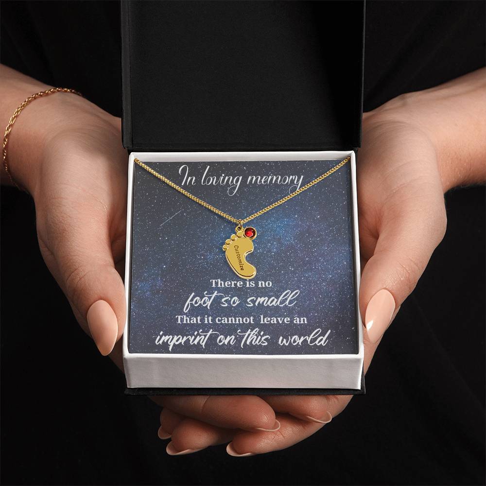 Loss of a child-baby feet Memorial pendant - keep them with you always