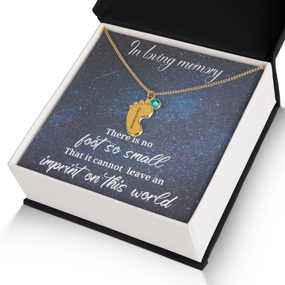 Loss of a child-baby feet Memorial pendant - keep them with you always