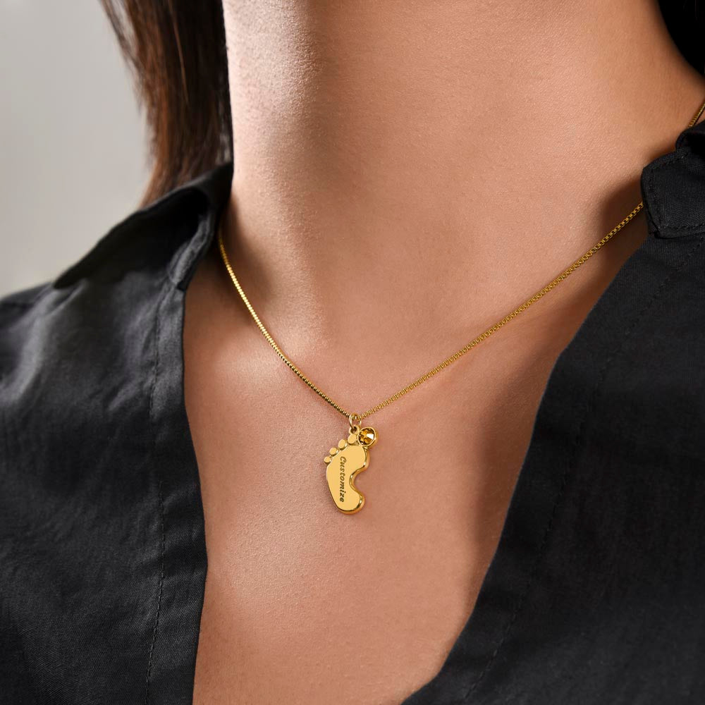 Loss of a child-baby feet Memorial pendant - keep them with you always