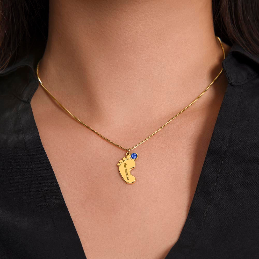 Loss of a child-baby feet Memorial pendant - keep them with you always