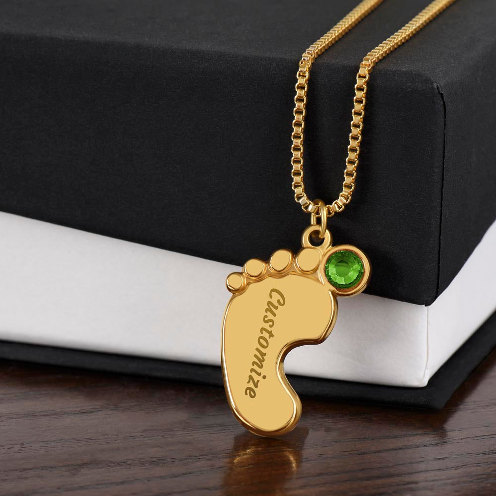 Loss of a child-baby feet Memorial pendant - keep them with you always