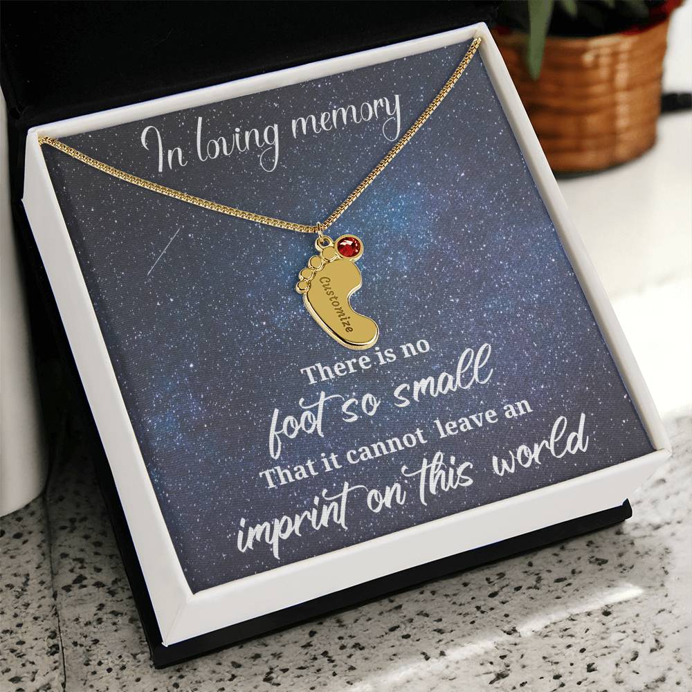 Loss of a child-baby feet Memorial pendant - keep them with you always