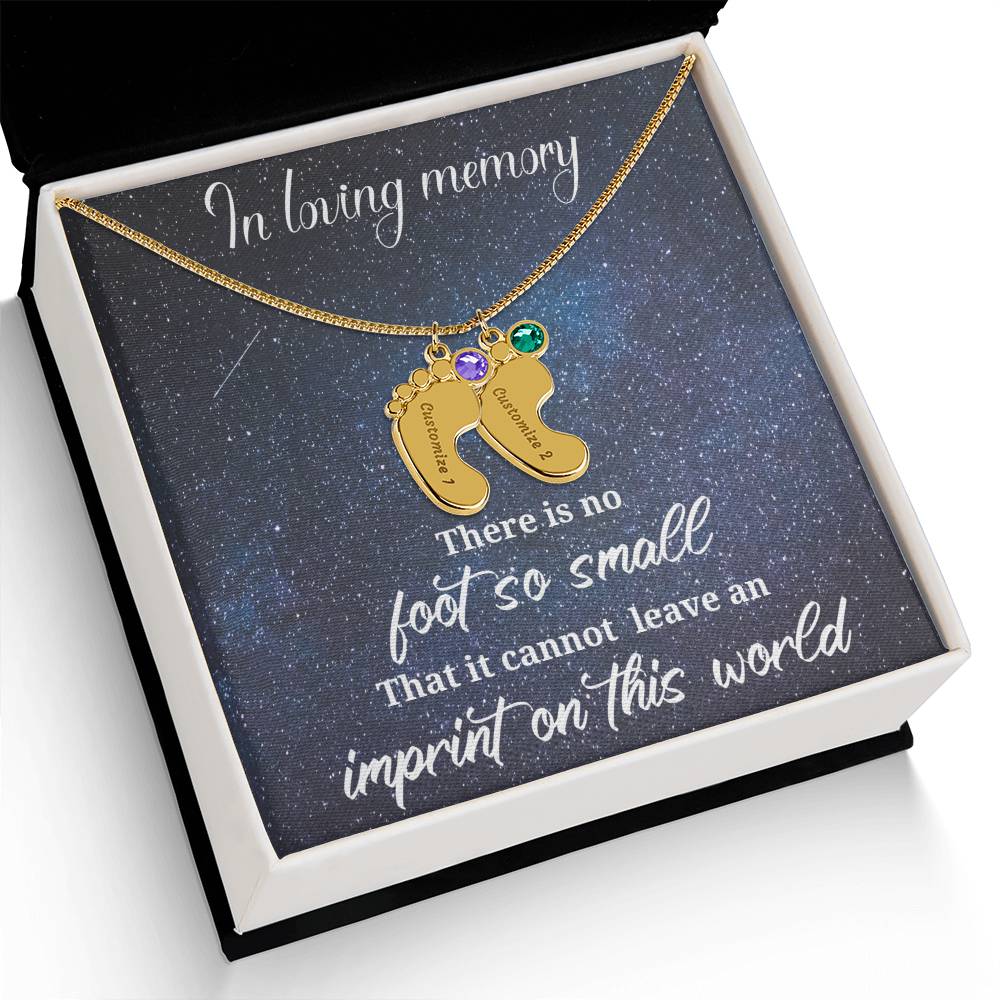 Loss of a child-baby feet Memorial pendant - keep them with you always