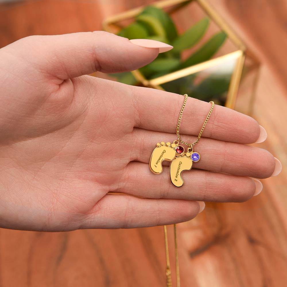 Loss of a child-baby feet Memorial pendant - keep them with you always