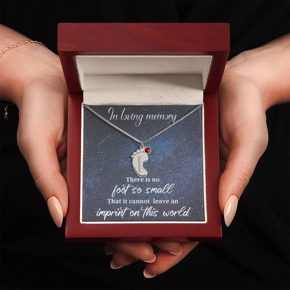 Loss of a child-baby feet Memorial pendant - keep them with you always