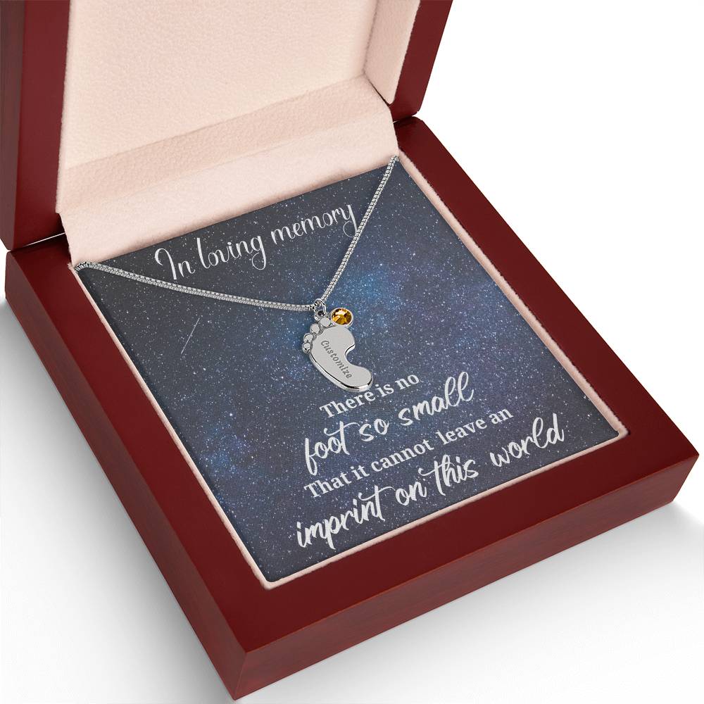 Loss of a child-baby feet Memorial pendant - keep them with you always