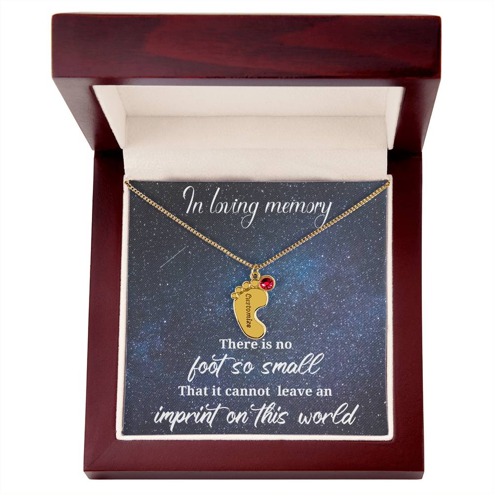 Loss of a child-baby feet Memorial pendant - keep them with you always