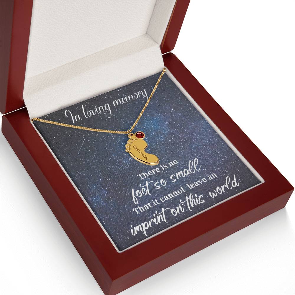 Loss of a child-baby feet Memorial pendant - keep them with you always