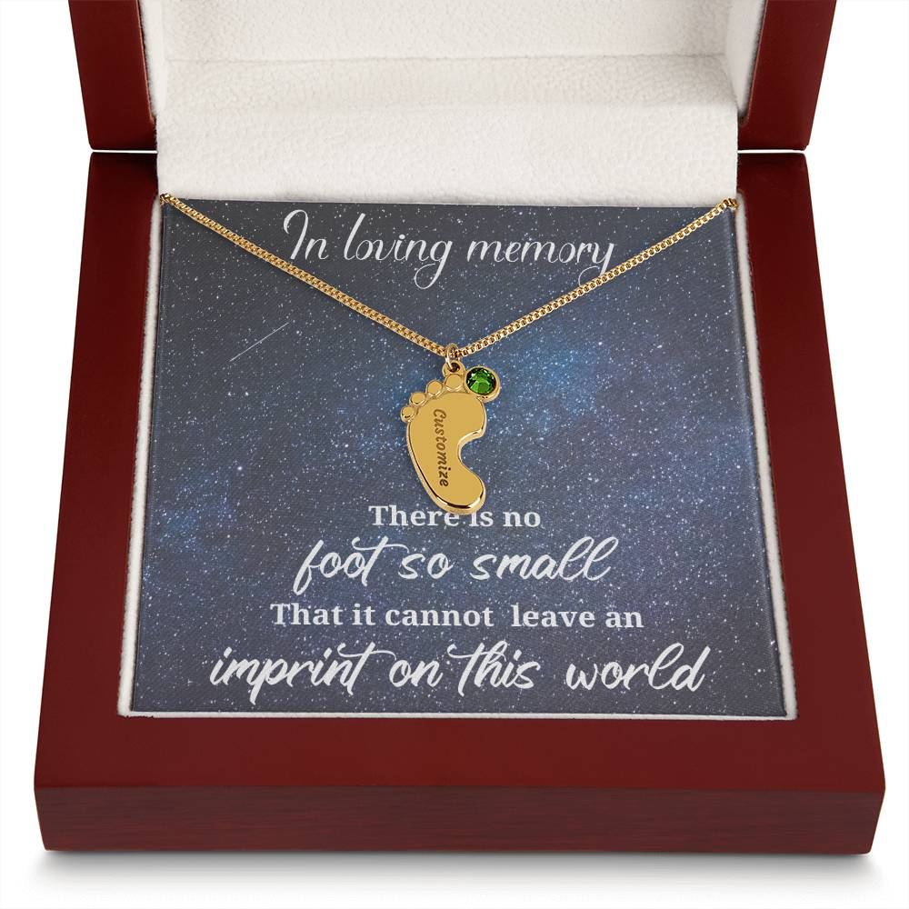 Loss of a child-baby feet Memorial pendant - keep them with you always