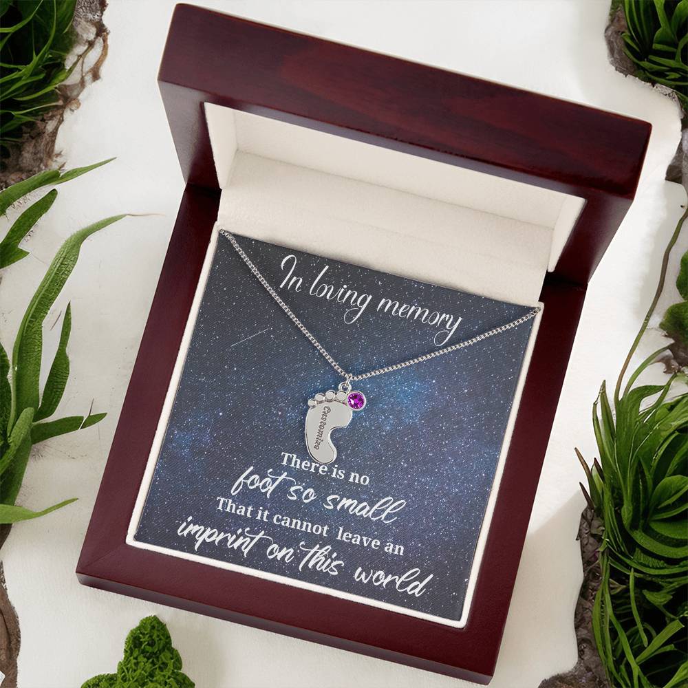 Loss of a child-baby feet Memorial pendant - keep them with you always