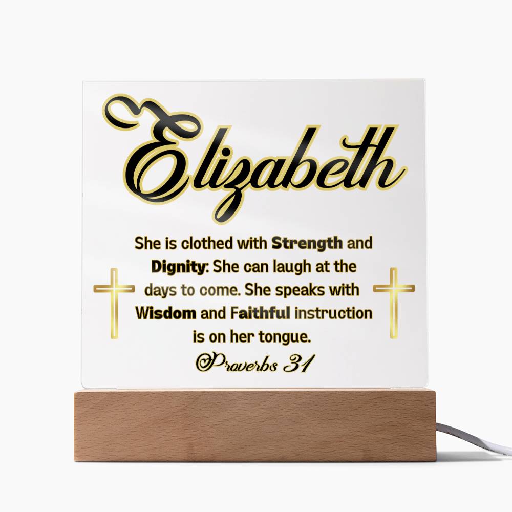 Personalized Proverbs 31 plaque- For the inspirational woman in your life