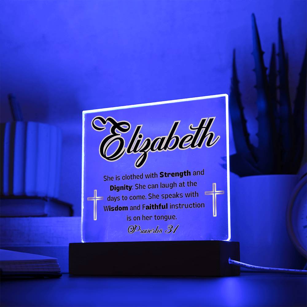 Personalized Proverbs 31 plaque- For the inspirational woman in your life