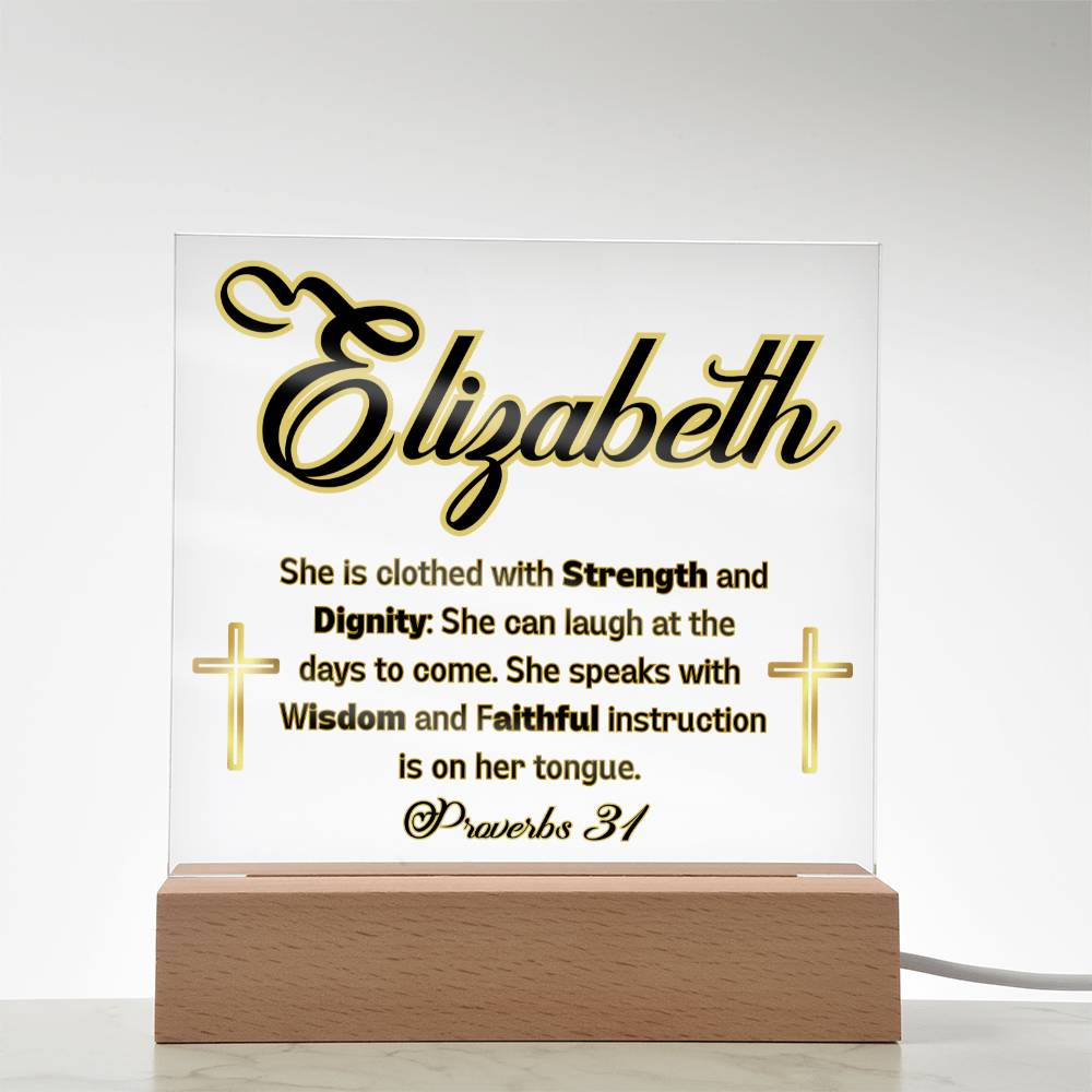 Personalized Proverbs 31 plaque- For the inspirational woman in your life