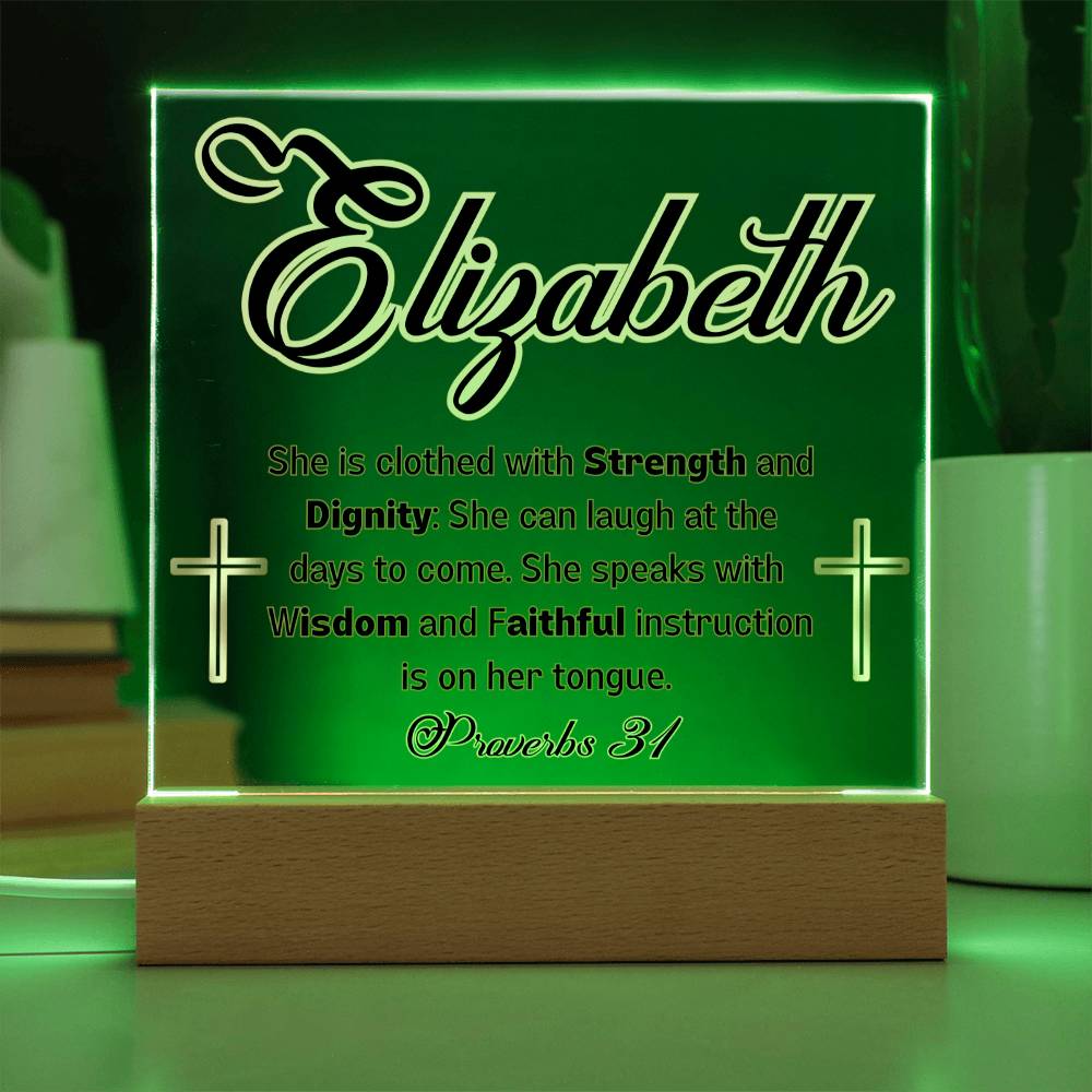 Personalized Proverbs 31 plaque- For the inspirational woman in your life