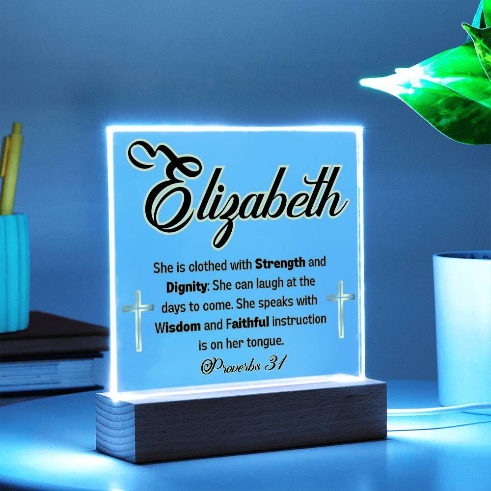 Personalized Proverbs 31 plaque- For the inspirational woman in your life