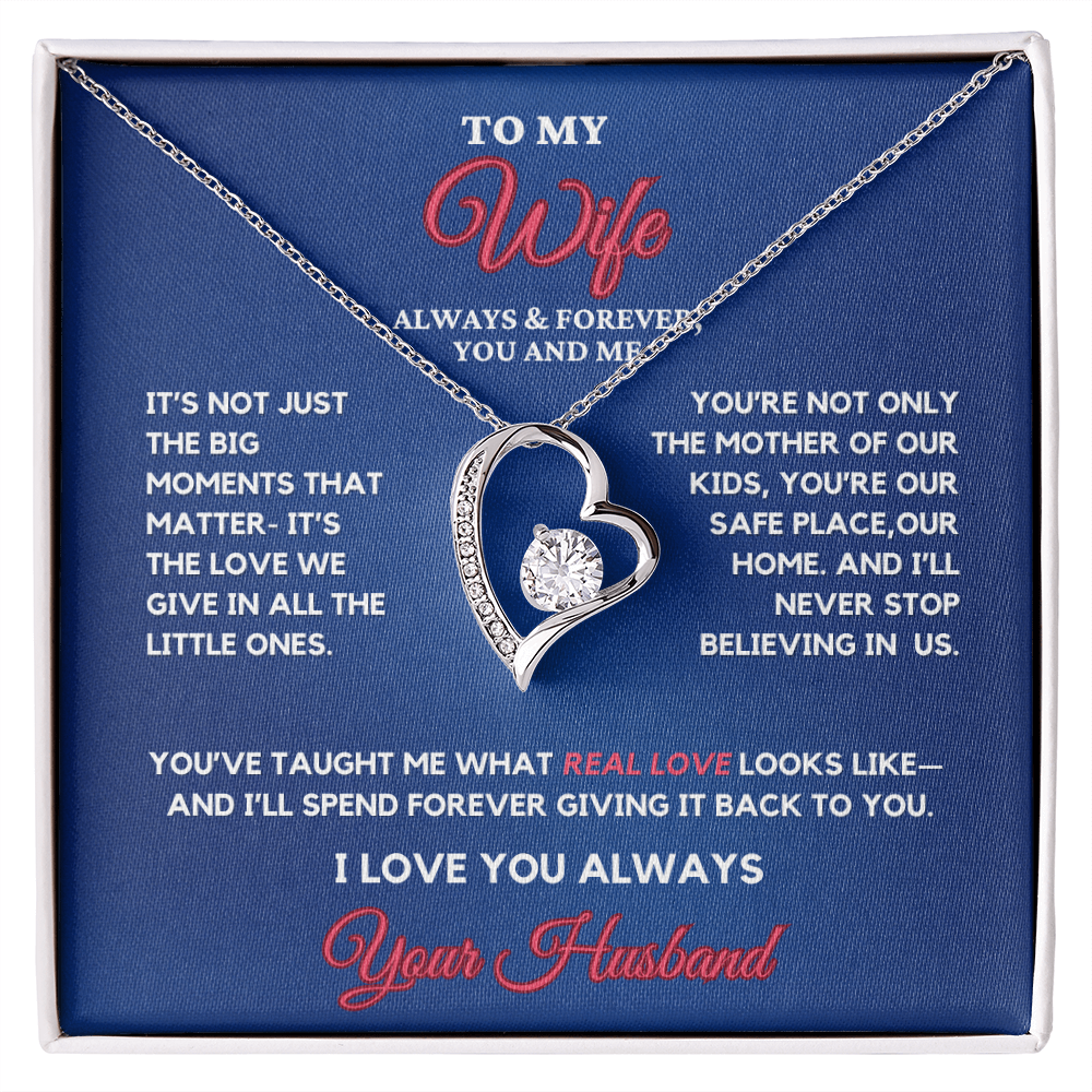 Forever Love Heart Necklace for Your Beautiful Wife-Celebrate her in all the little moments