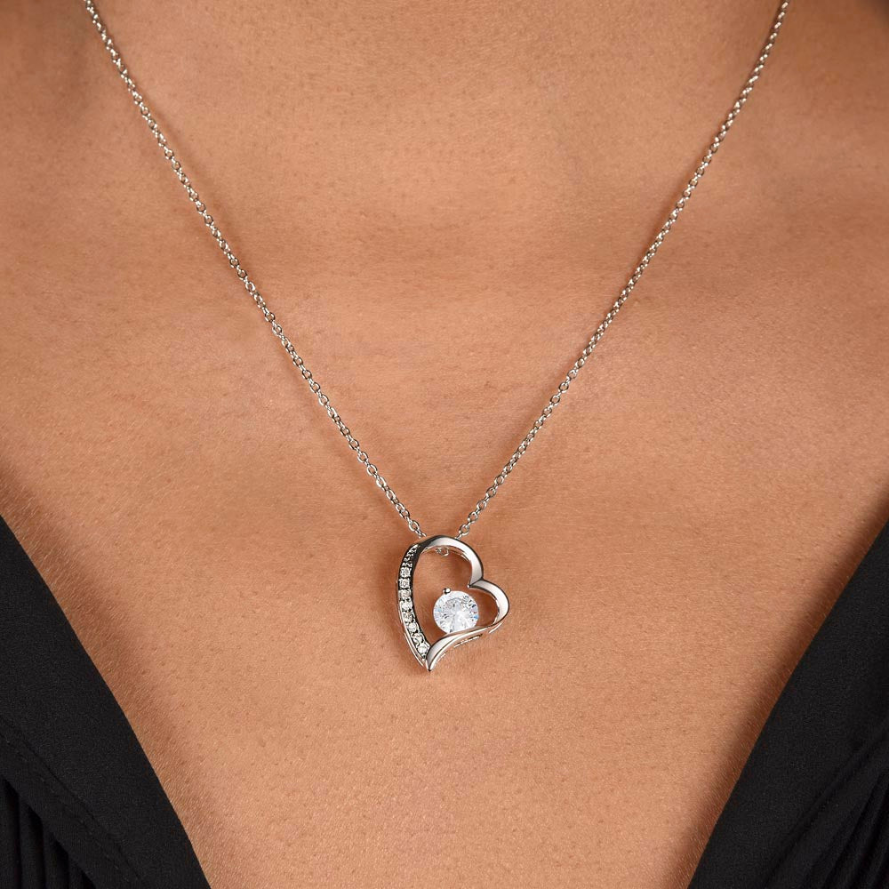 Funny Duck Necklace for Mom – Forever Love Heart Pendant Gift with 'I DUCKING LOVE YOU' Message Card