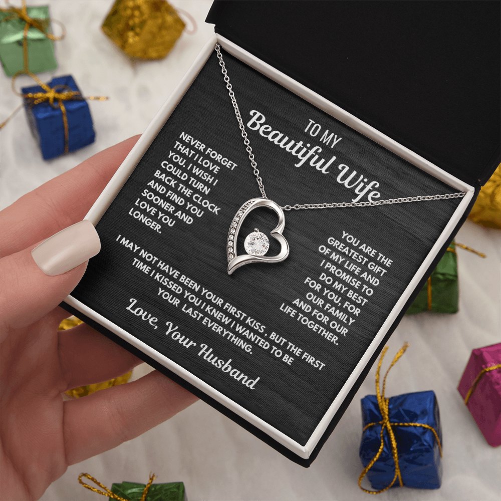 FOREVER LOVE necklace for Your Wife-She is the greatest gift.