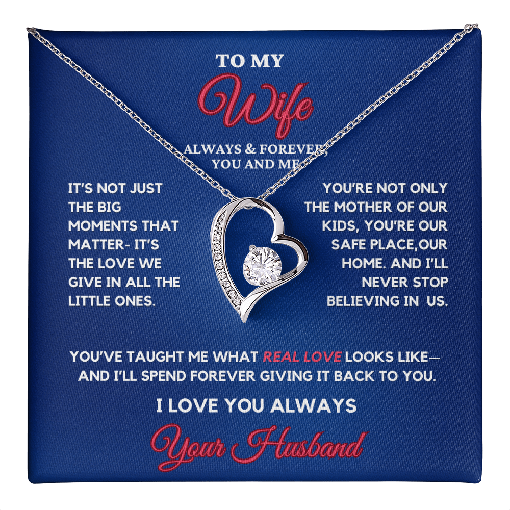 Forever Love Heart Necklace for Your Beautiful Wife-Celebrate her in all the little moments