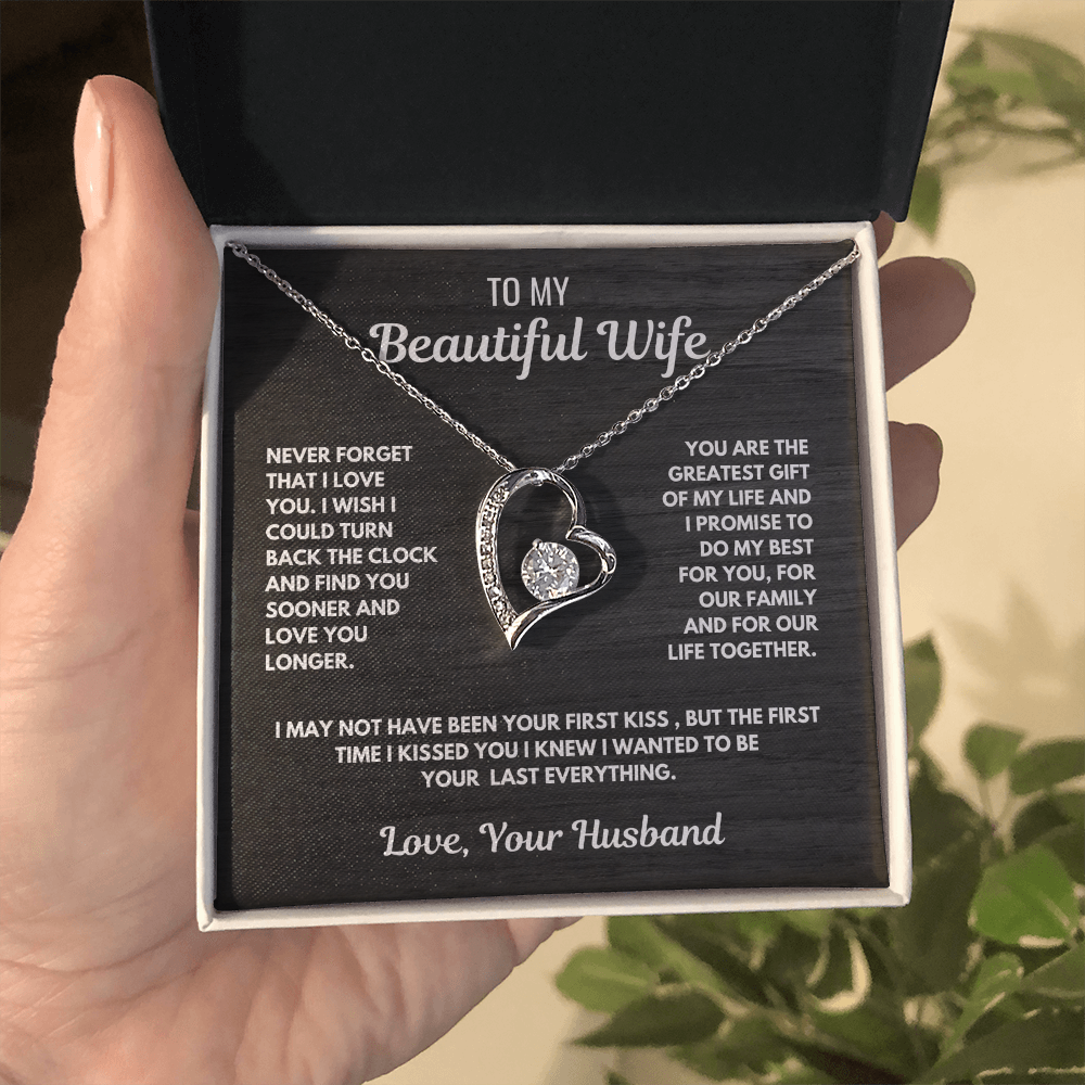 FOREVER LOVE necklace for Your Wife-She is the greatest gift.
