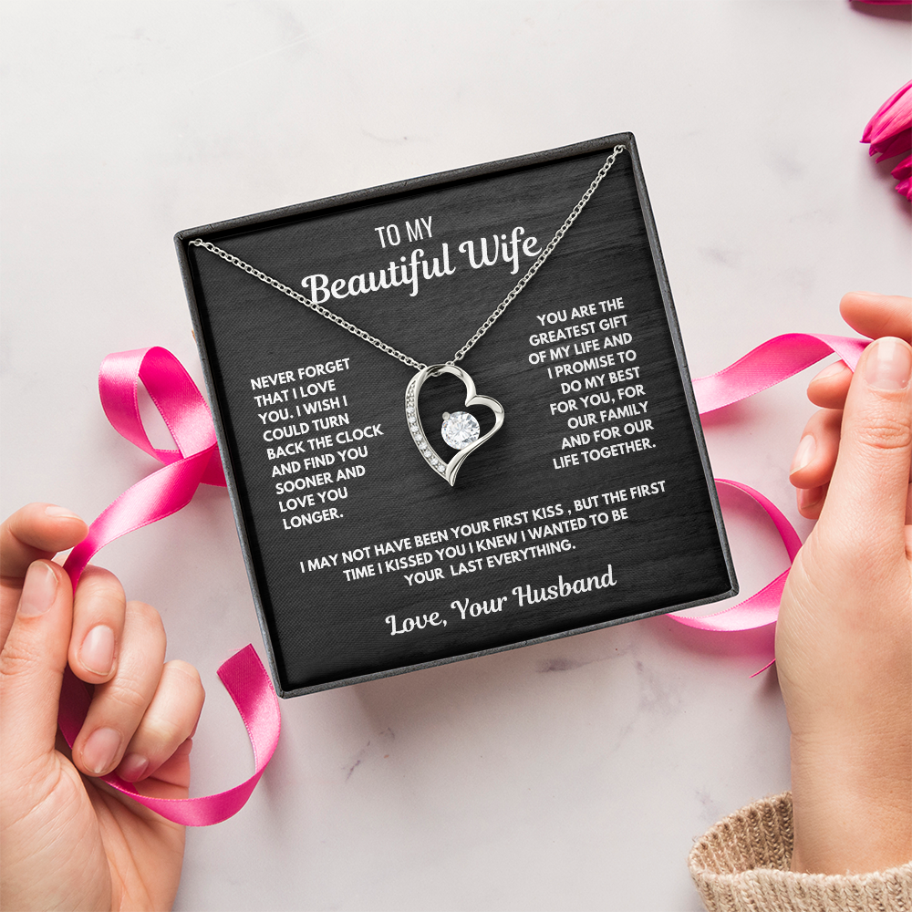 FOREVER LOVE necklace for Your Wife-She is the greatest gift.