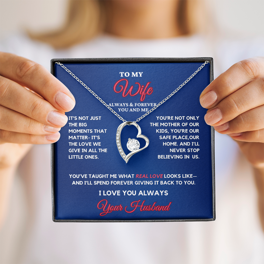 Forever Love Heart Necklace for Your Beautiful Wife-Celebrate her in all the little moments