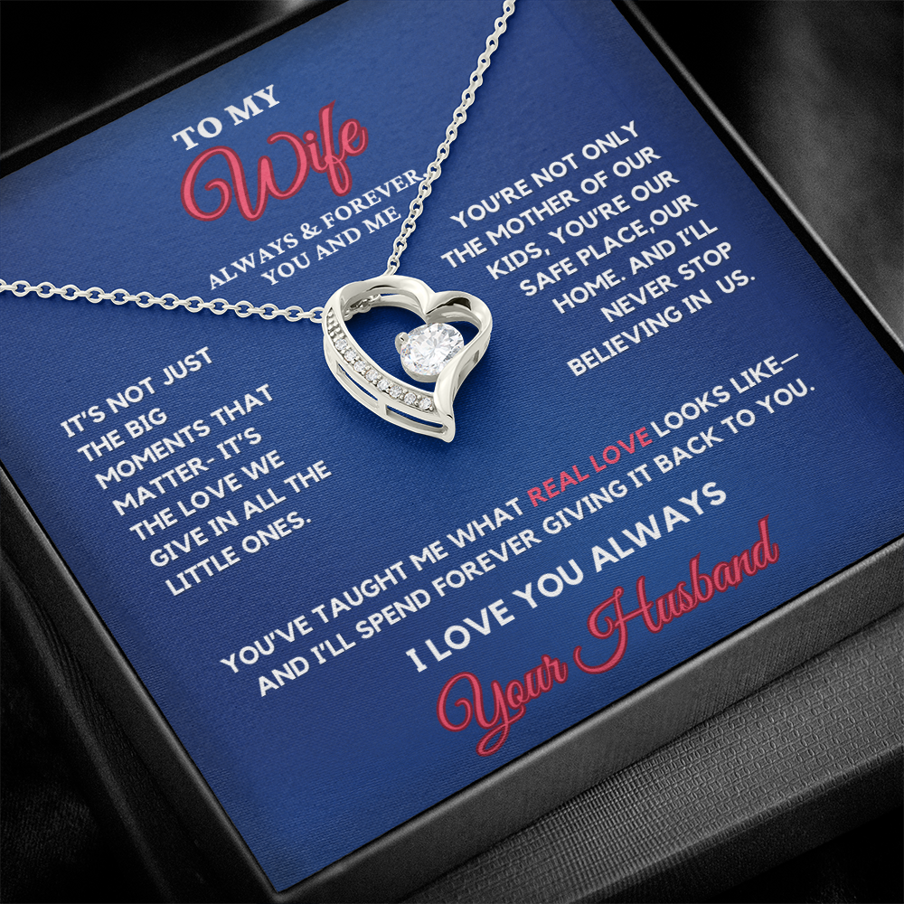 Forever Love Heart Necklace for Your Beautiful Wife-Celebrate her in all the little moments