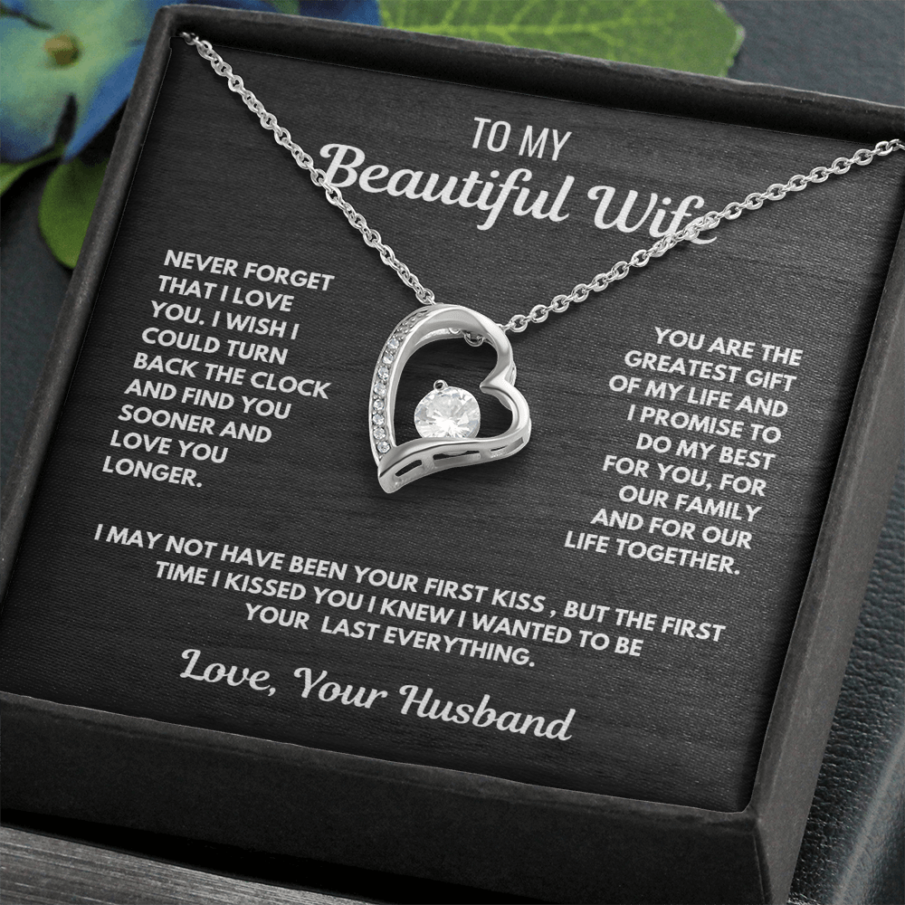 FOREVER LOVE necklace for Your Wife-She is the greatest gift.