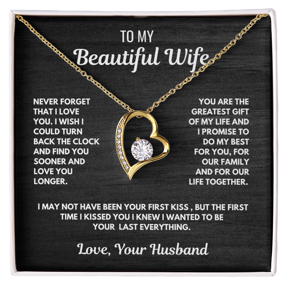 FOREVER LOVE necklace for Your Wife-She is the greatest gift.
