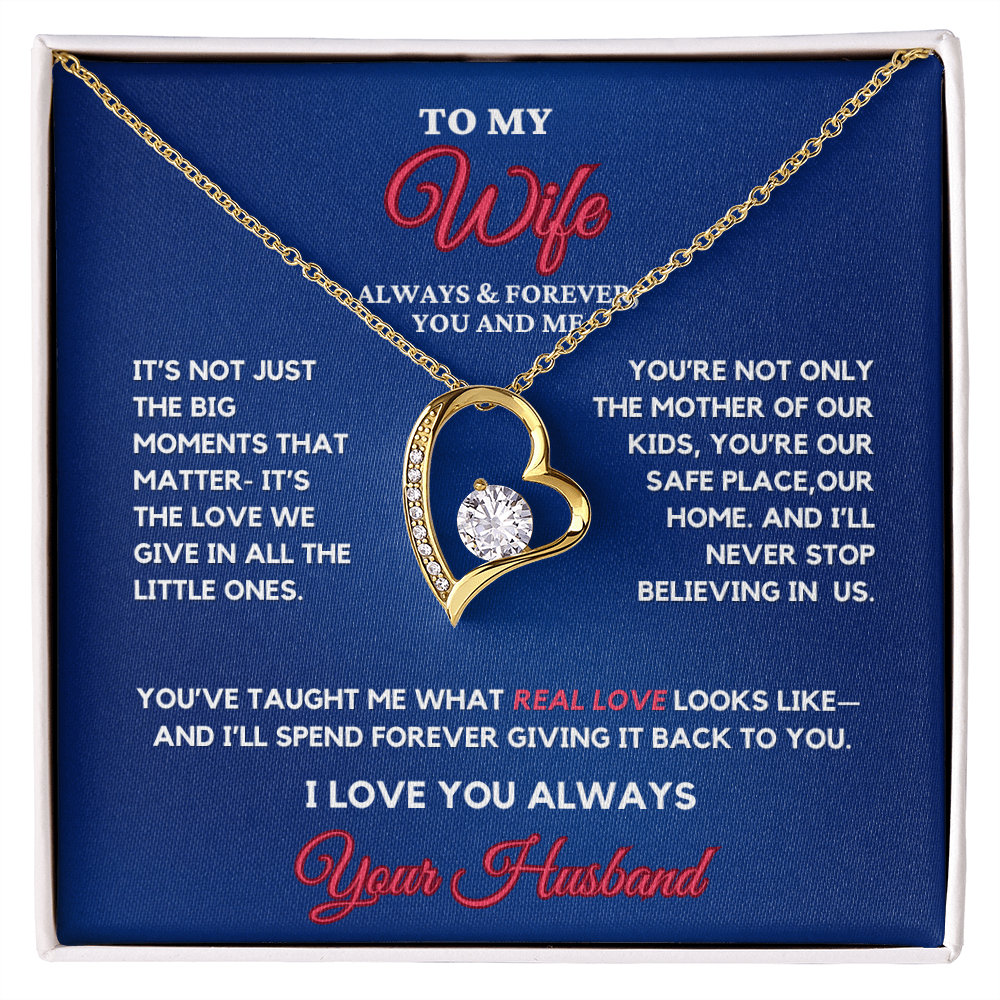 Forever Love Heart Necklace for Your Beautiful Wife-Celebrate her in all the little moments