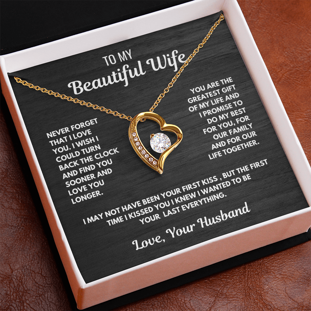 FOREVER LOVE necklace for Your Wife-She is the greatest gift.