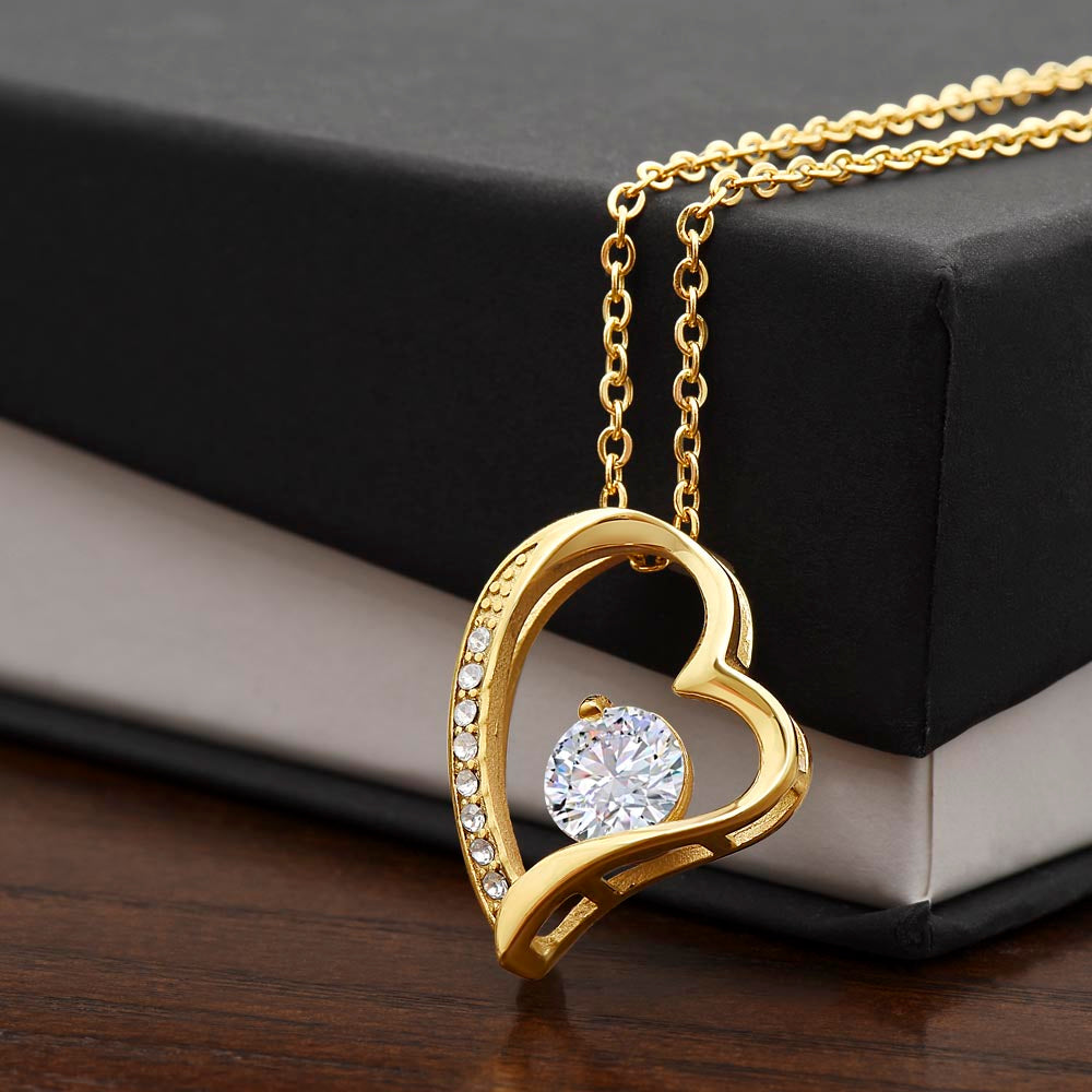 Funny Duck Necklace for Mom – Forever Love Heart Pendant Gift with 'I DUCKING LOVE YOU' Message Card