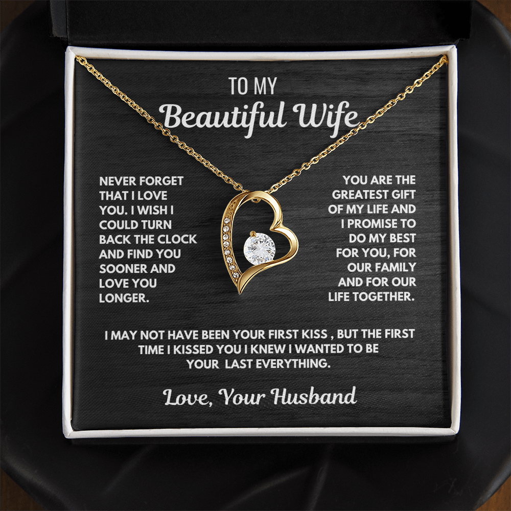 FOREVER LOVE necklace for Your Wife-She is the greatest gift.