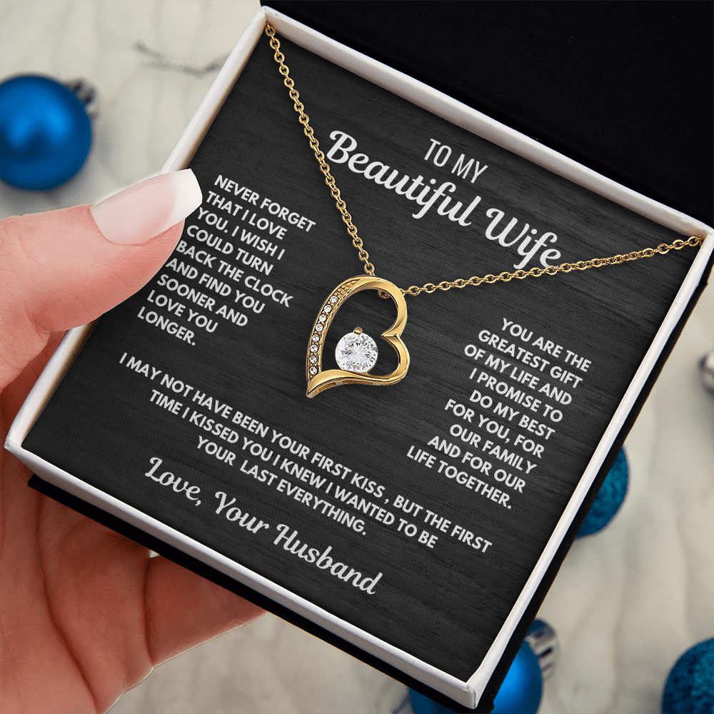 FOREVER LOVE necklace for Your Wife-She is the greatest gift.
