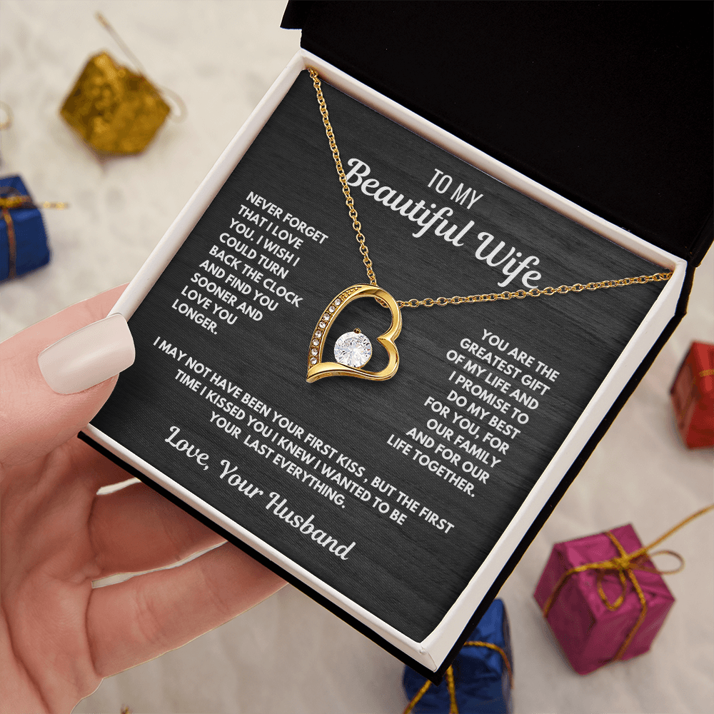 FOREVER LOVE necklace for Your Wife-She is the greatest gift.