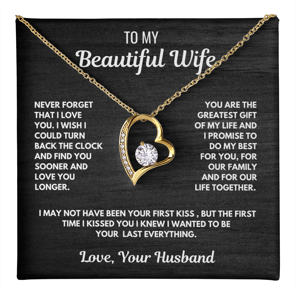FOREVER LOVE necklace for Your Wife-She is the greatest gift.