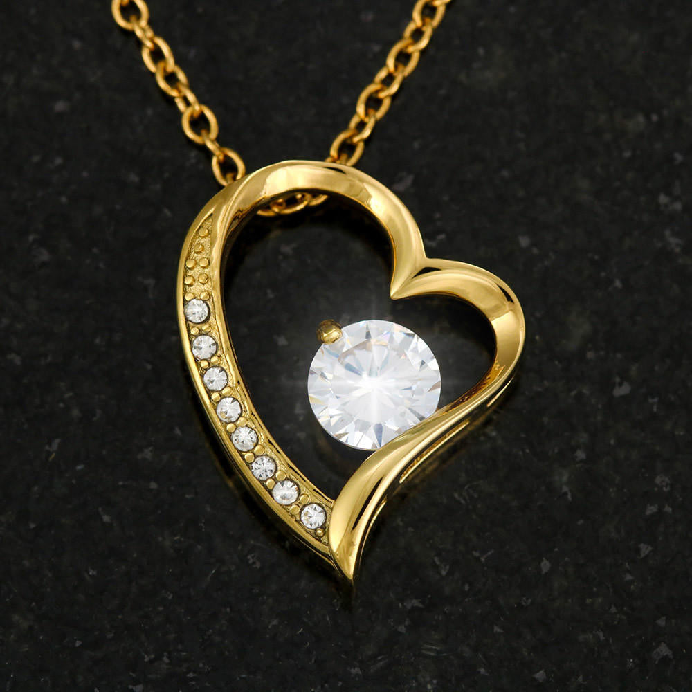 Funny Duck Necklace for Mom – Forever Love Heart Pendant Gift with 'I DUCKING LOVE YOU' Message Card