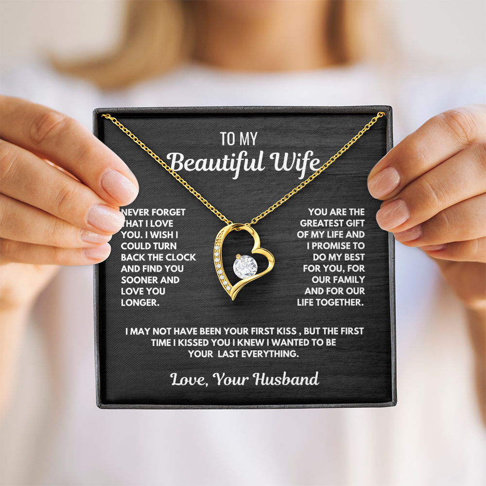 FOREVER LOVE necklace for Your Wife-She is the greatest gift.