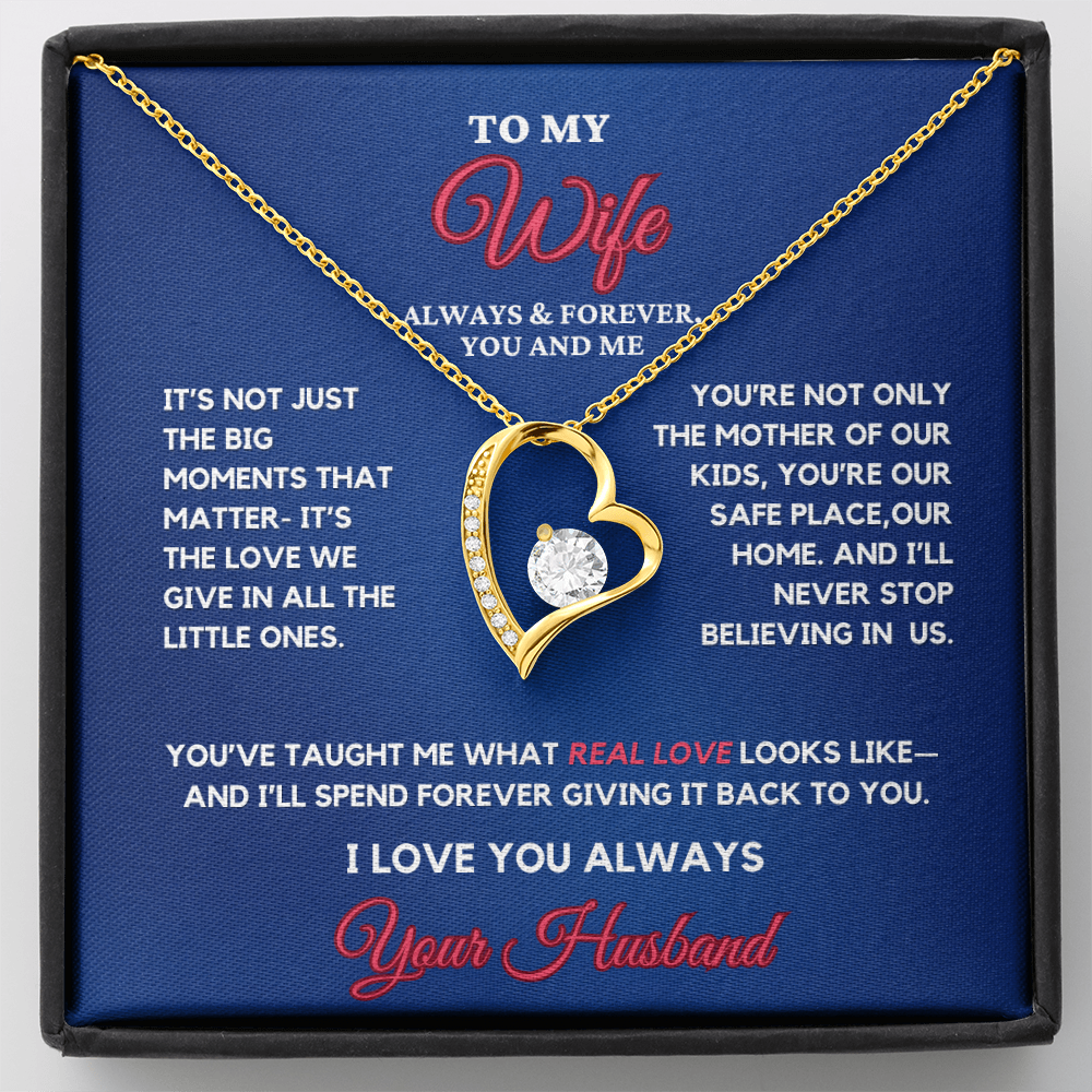 Forever Love Heart Necklace for Your Beautiful Wife-Celebrate her in all the little moments