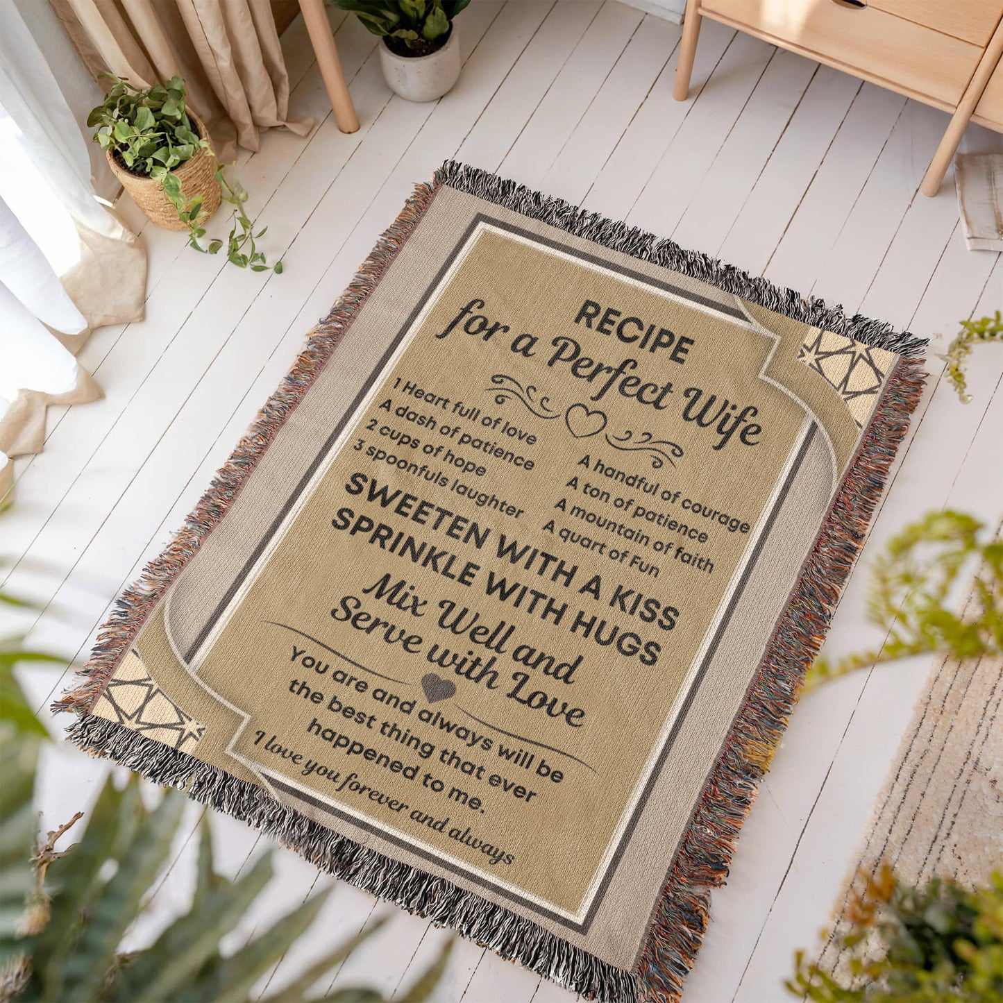 Perfect Wife Recipe Woven Blanket