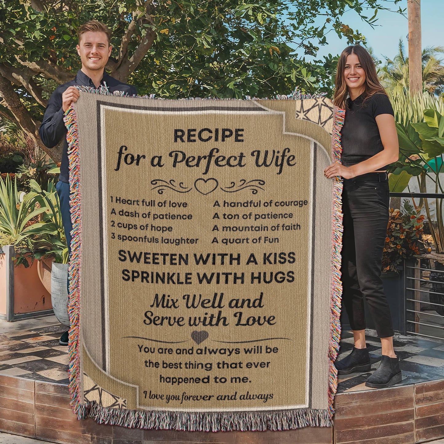 Perfect Wife Recipe Woven Blanket