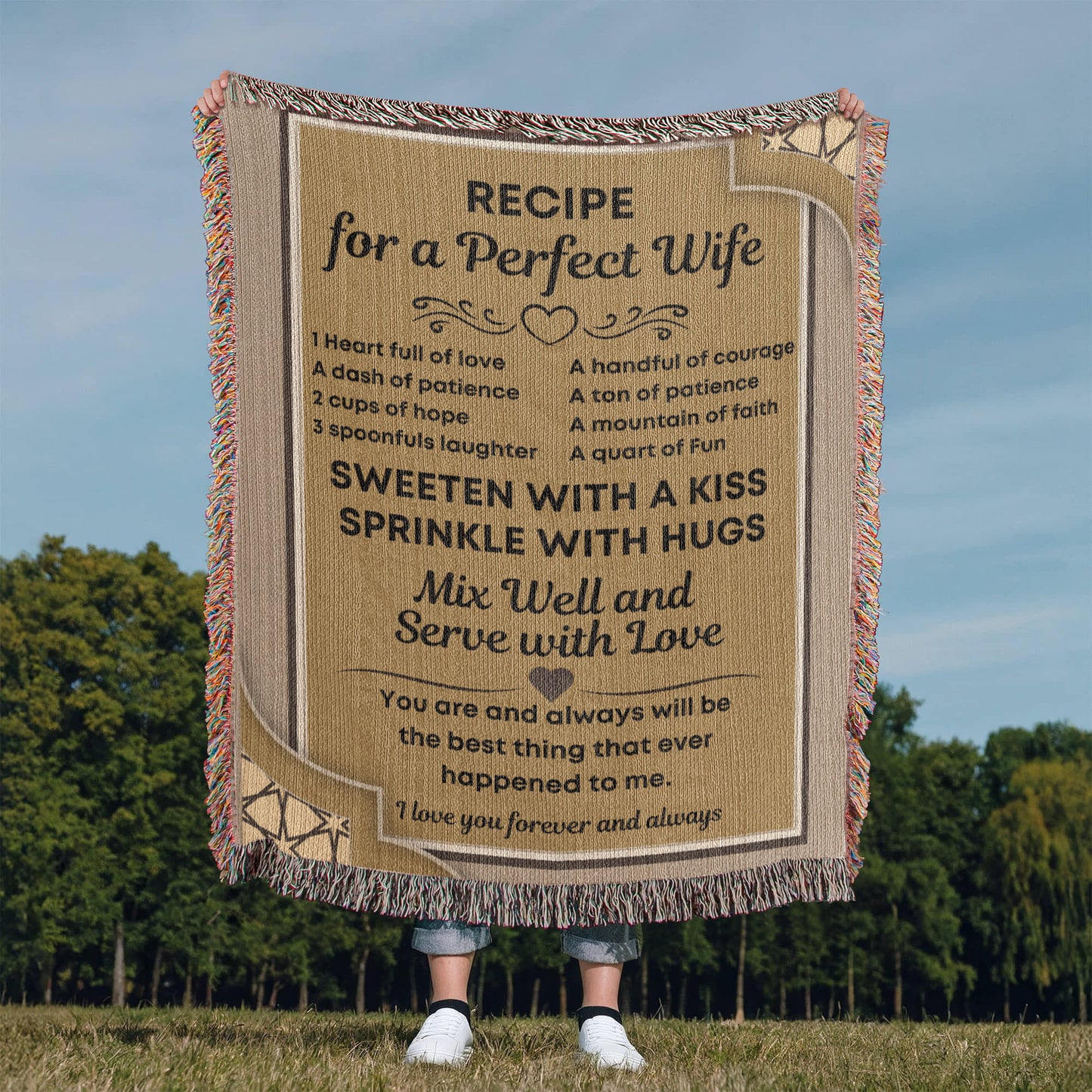 Perfect Wife Recipe Woven Blanket