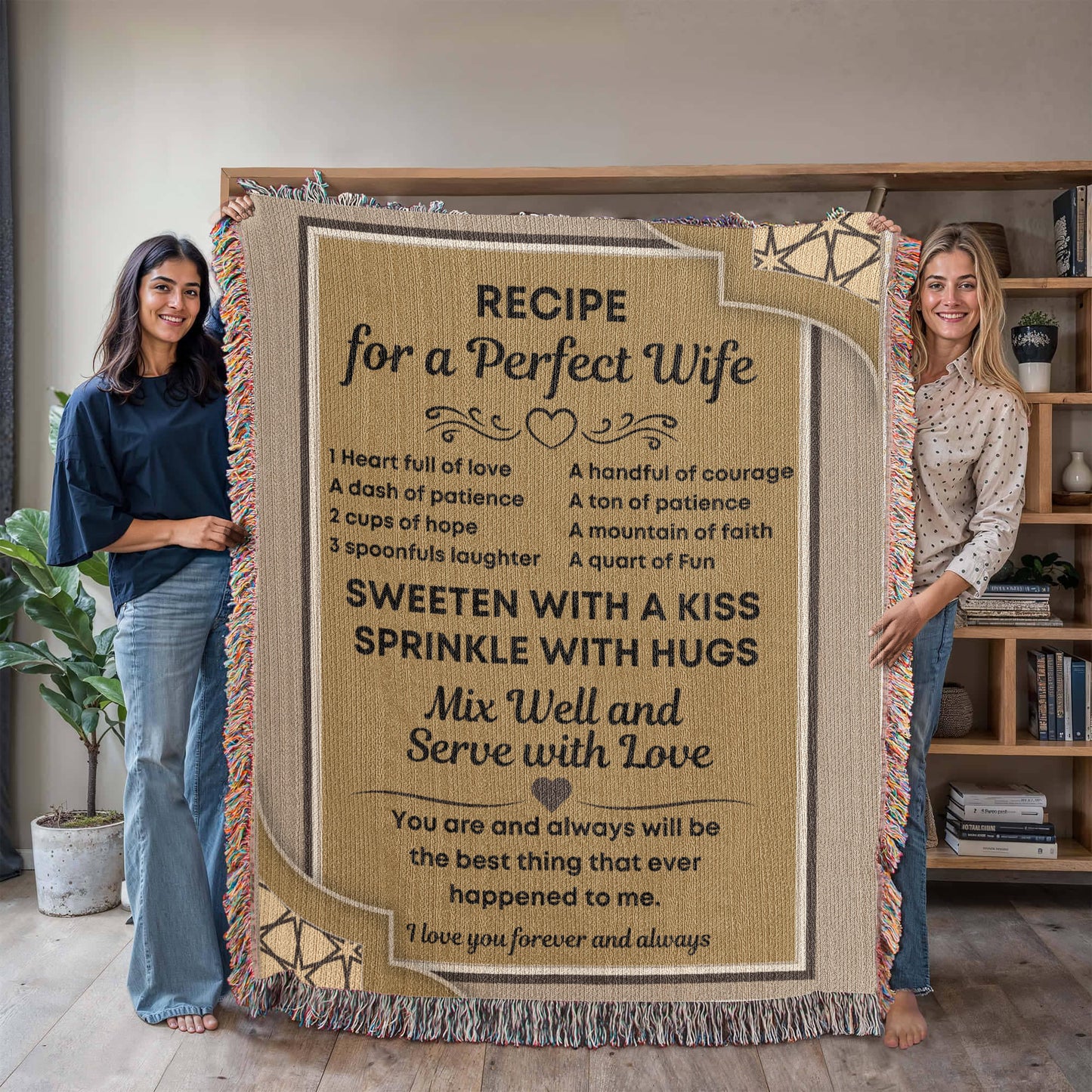 Perfect Wife Recipe Woven Blanket