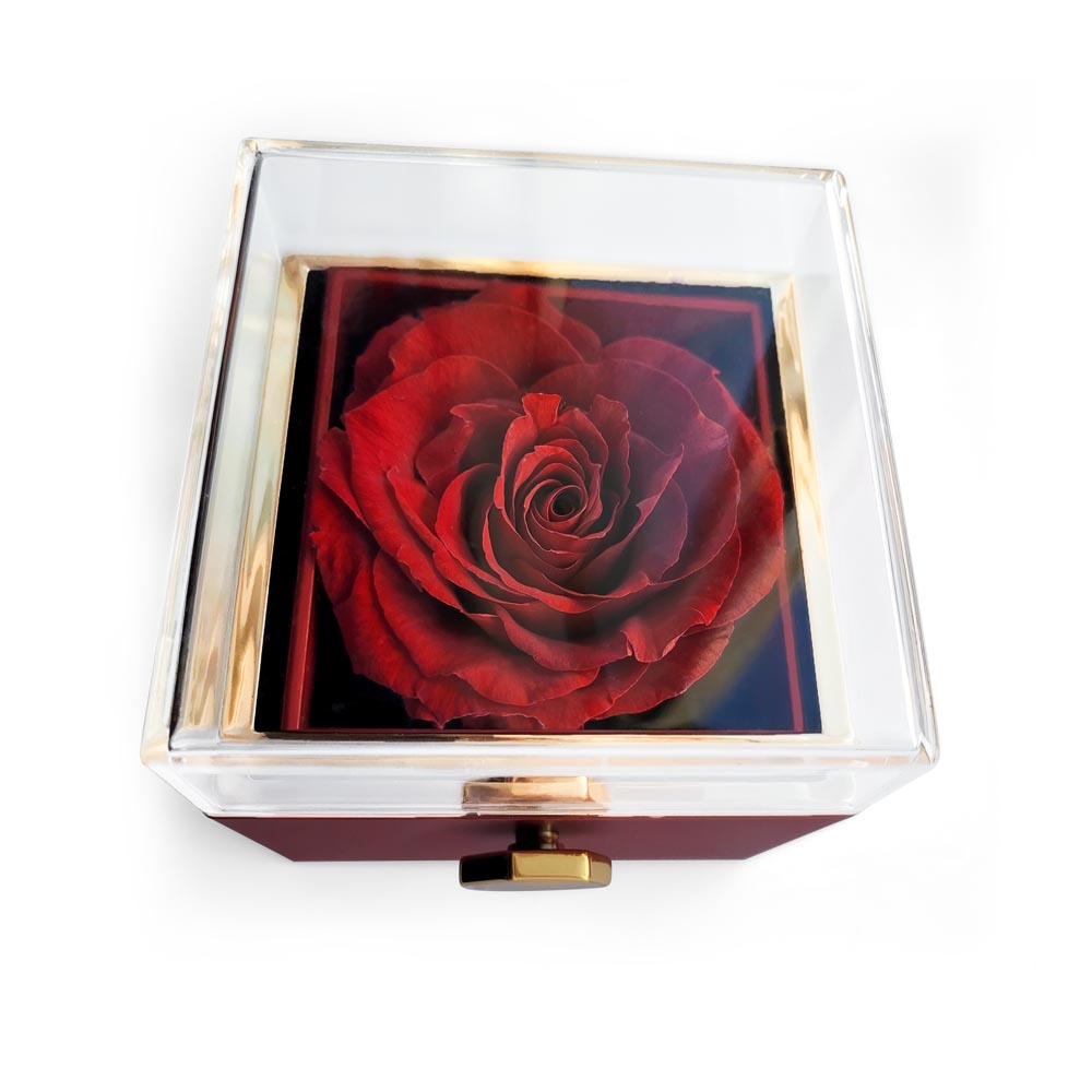 💖To My Beautiful Wife – Love Knot Necklace in Preserved Rose Box | Romantic Gift from Husband