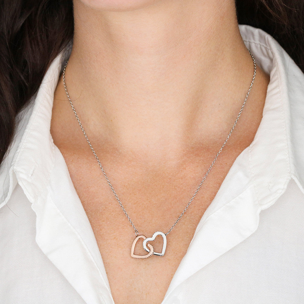 💖 "My Heart, My Soul, My Forever" Interlocking Hearts Necklace for your Beautiful Wife