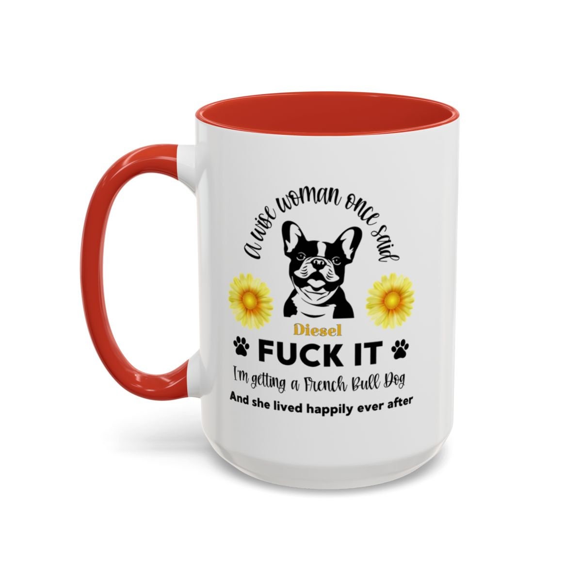 Funny French Bulldog Coffee Mug, Frenchie Tea Cup, Dog Lover Gift, Colorful Ceramic Mug, Cute Puppy Gift