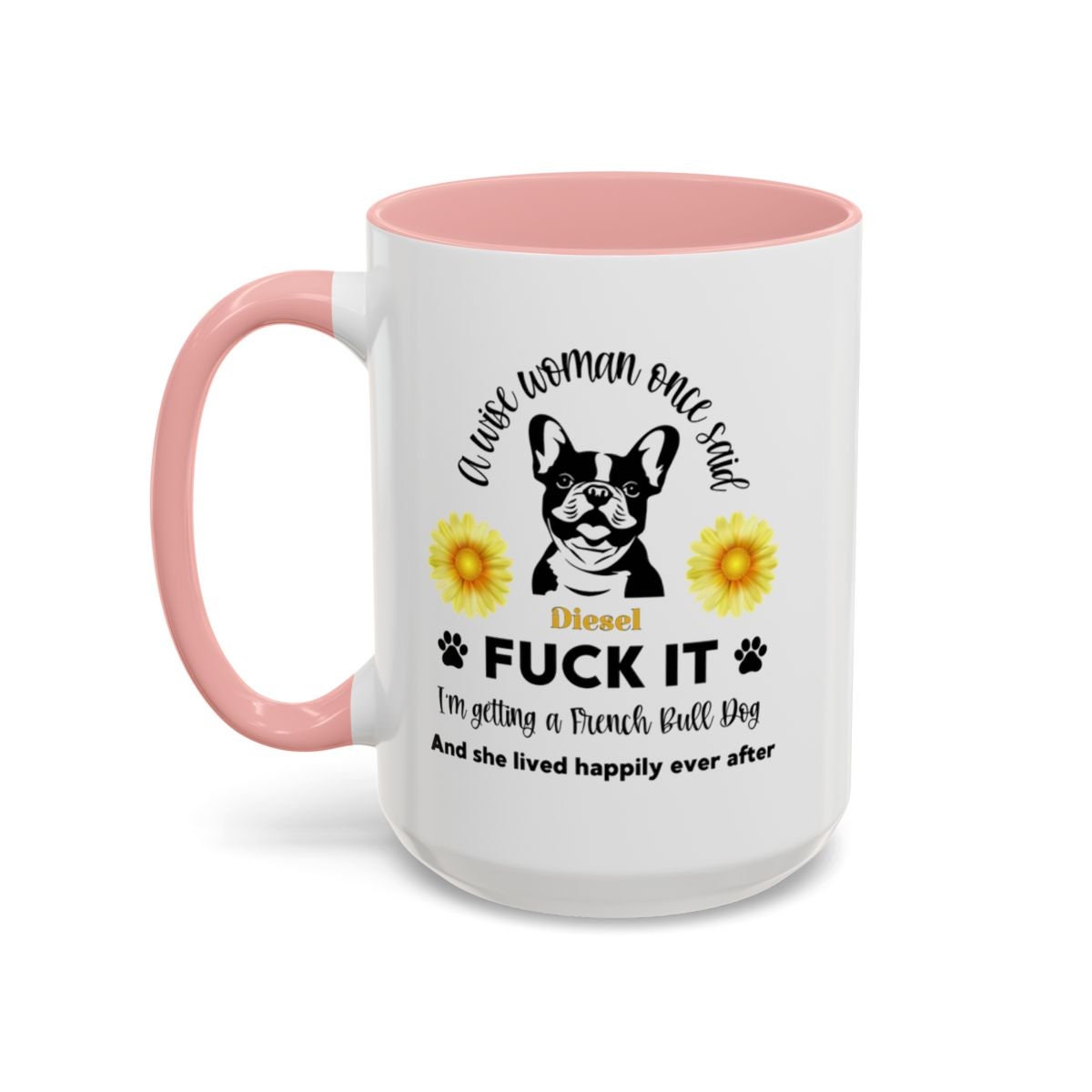 Funny French Bulldog Coffee Mug, Frenchie Tea Cup, Dog Lover Gift, Colorful Ceramic Mug, Cute Puppy Gift