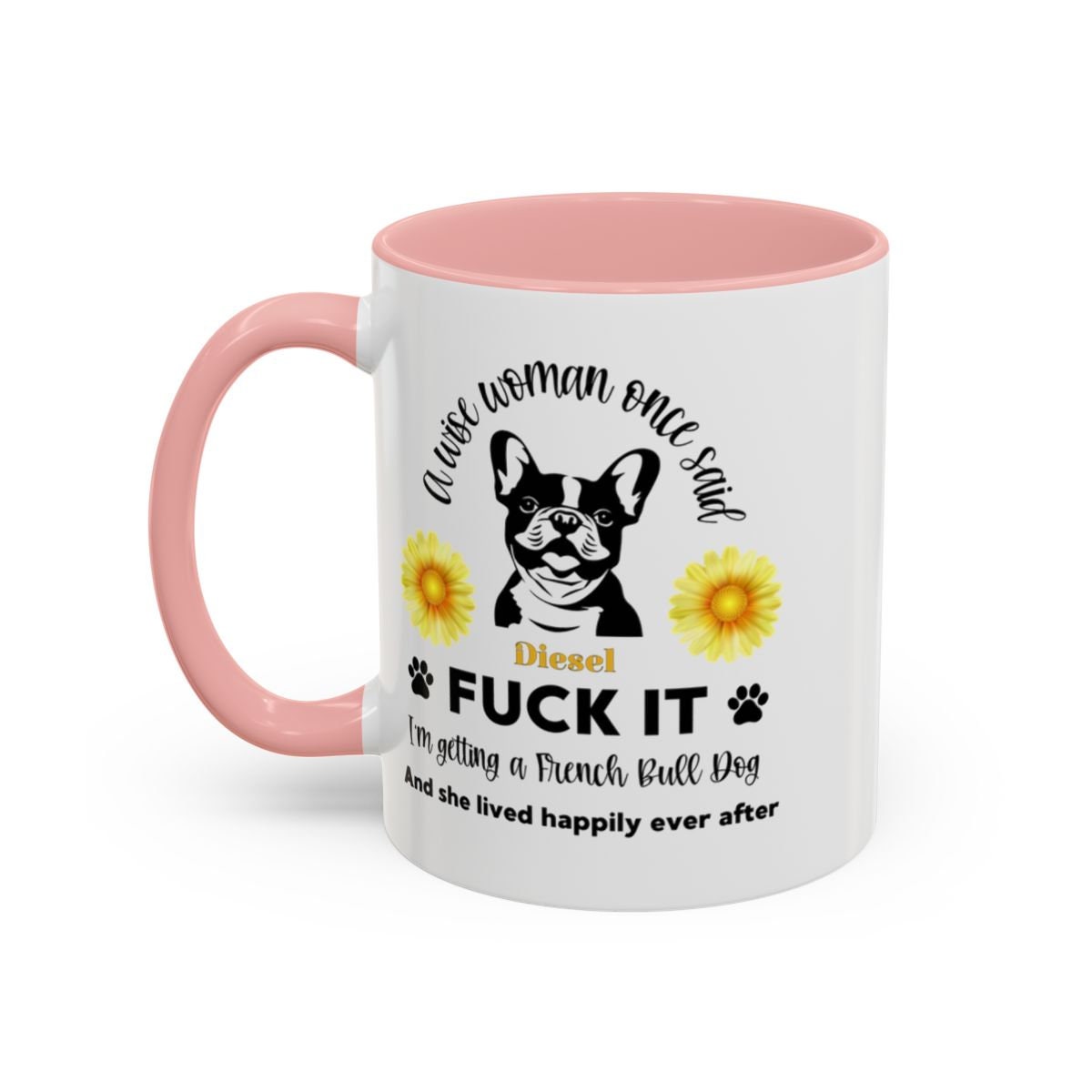 Funny French Bulldog Coffee Mug, Frenchie Tea Cup, Dog Lover Gift, Colorful Ceramic Mug, Cute Puppy Gift