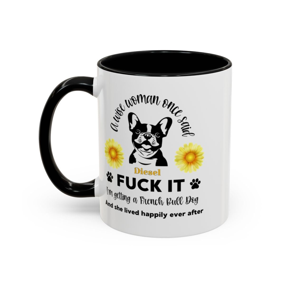 Funny French Bulldog Coffee Mug, Frenchie Tea Cup, Dog Lover Gift, Colorful Ceramic Mug, Cute Puppy Gift